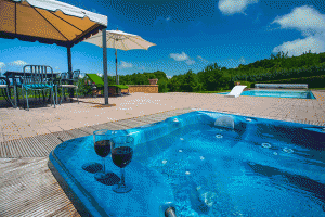 Jacuzzi and wine villa palombaraumbria