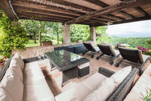 outside seating terrace villa palombaraumbria