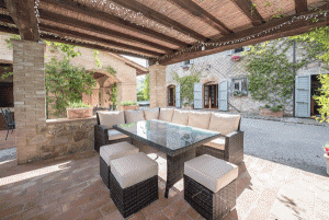 outside seating villa palombaraumbria